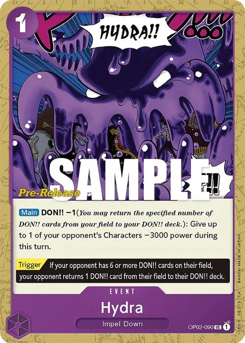 Hydra OP02-090 Pre-Release One Piece card from Paramount War Pre-Release Cards