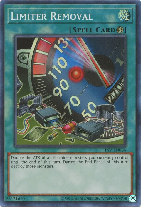 Limiter Removal PSV-EN064 PSV-EN Unlimited Super Rare Yu-Gi-Oh card from Pharaoh's Servant (25th Anniversary Edition)