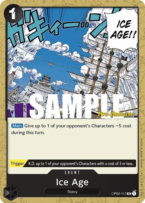 Ice Age OP02-117 Pre-Release One Piece card from Paramount War Pre-Release Cards
