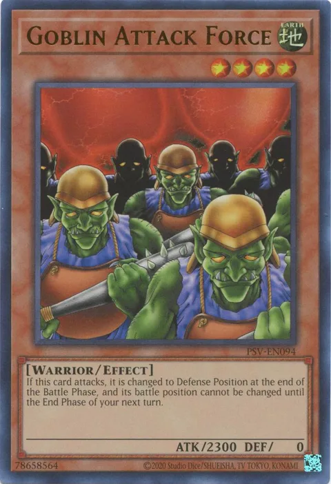 Goblin Attack Force PSV-EN094 PSV-EN Unlimited Ultra Rare Yu-Gi-Oh card from Pharaoh's Servant (25th Anniversary Edition)