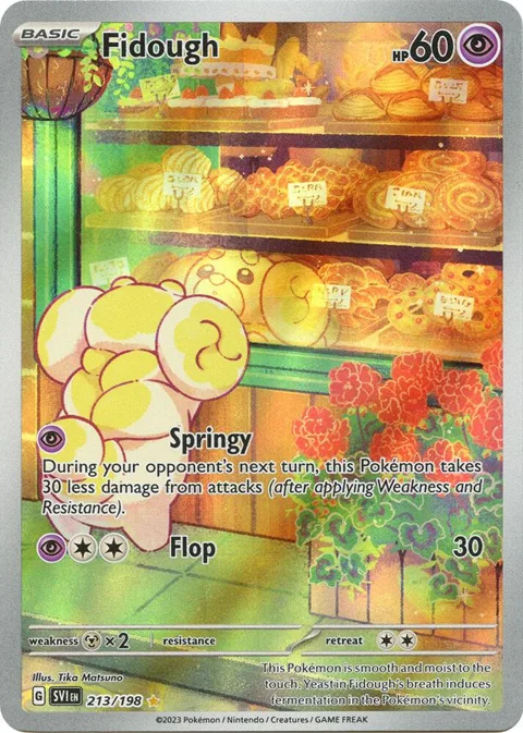 Fidough #213/198 Holofoil Pokémon card from Scarlet & Violet Base Set