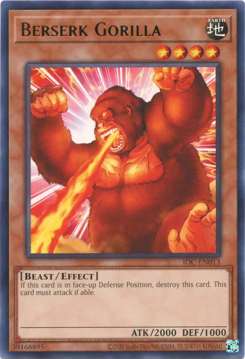 Berserk Gorilla IOC-EN013 IOC-EN Unlimited Rare Yu-Gi-Oh card from Invasion of Chaos (25th Anniversary Edition)