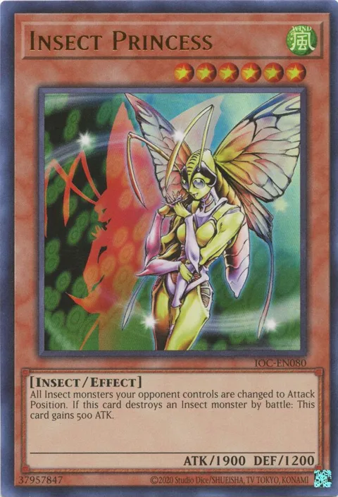 Insect Princess IOC-EN080 IOC-EN Unlimited Ultra Rare Yu-Gi-Oh card from Invasion of Chaos (25th Anniversary Edition)