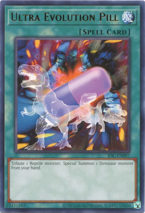 Ultra Evolution Pill IOC-EN097 IOC-EN Unlimited Rare Yu-Gi-Oh card from Invasion of Chaos (25th Anniversary Edition)