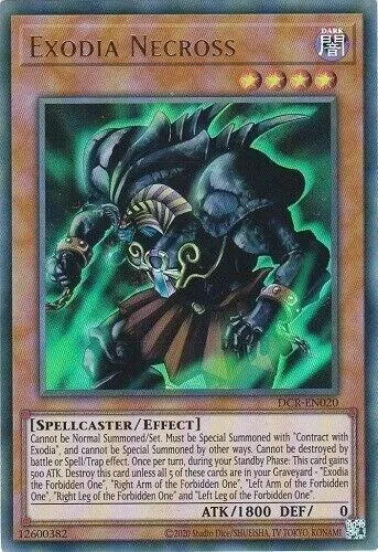Exodia Necross DCR-EN020 Yu-Gi-Oh card from Dark Crisis (25th Anniversary Edition)