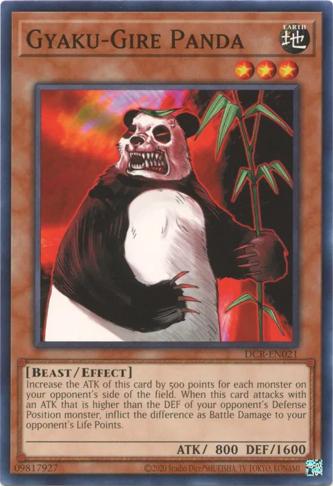 Gyaku-Gire Panda DCR-EN021 Yu-Gi-Oh card from Dark Crisis (25th Anniversary Edition)