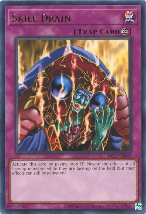 Skill Drain DCR-EN049 DCR-EN Unlimited Rare Yu-Gi-Oh card from Dark Crisis (25th Anniversary Edition)