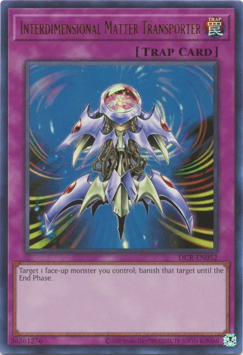Interdimensional Matter Transporter DCR-EN052 DCR-EN Unlimited Ultra Rare Yu-Gi-Oh card from Dark Crisis (25th Anniversary Edition)
