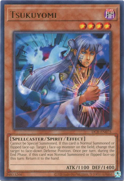 Tsukuyomi DCR-EN075 DCR-EN Unlimited Rare Yu-Gi-Oh card from Dark Crisis (25th Anniversary Edition)