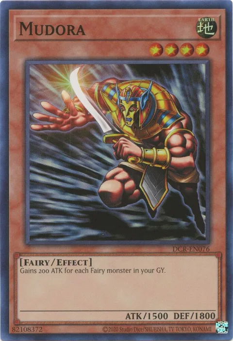 Mudora DCR-EN076 Yu-Gi-Oh card from Dark Crisis (25th Anniversary Edition)