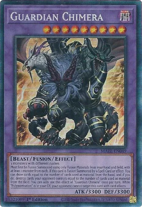 Guardian Chimera Collector's Rare MAZE-EN049 Yu-Gi-Oh card from Maze of Memories