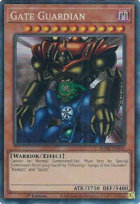 Gate Guardian Collector's Rare MAZE-EN035 Yu-Gi-Oh card from Maze of Memories
