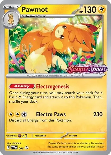 Pawmot - 006 Prerelease #006 Holofoil Pokémon card from Scarlet & Violet Promo Cards