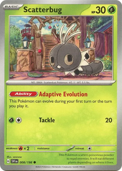 Scatterbug #008/198 Pokémon card from Scarlet & Violet Base Set