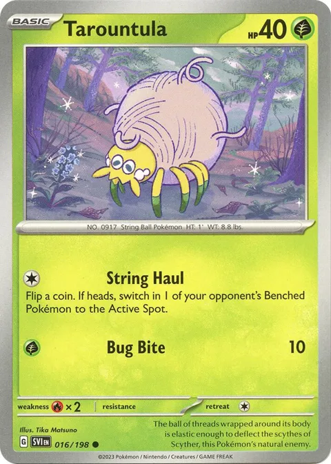 Tarountula #016/198 Reverse Holofoil Pokémon card from Scarlet & Violet Base Set