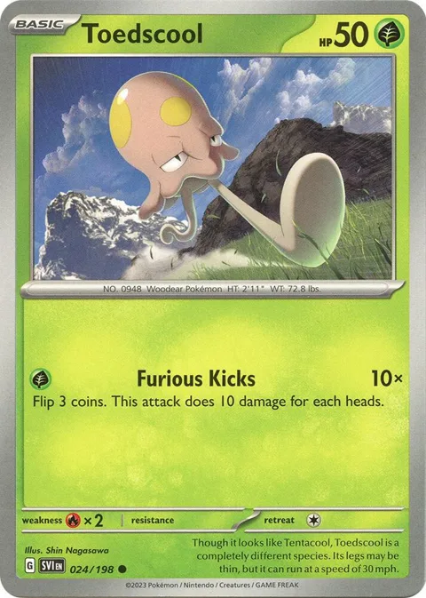 Toedscool #024/198 Pokémon card from Scarlet & Violet Base Set