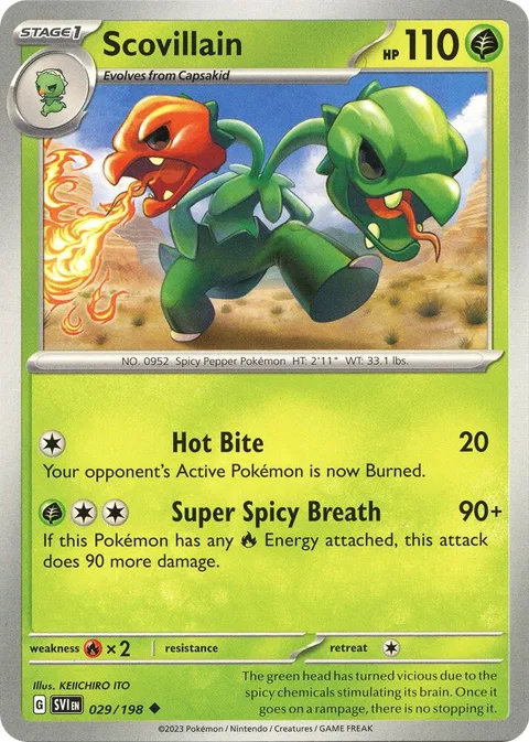 Scovillain #029/198 Reverse Holofoil Pokémon card from Scarlet & Violet Base Set