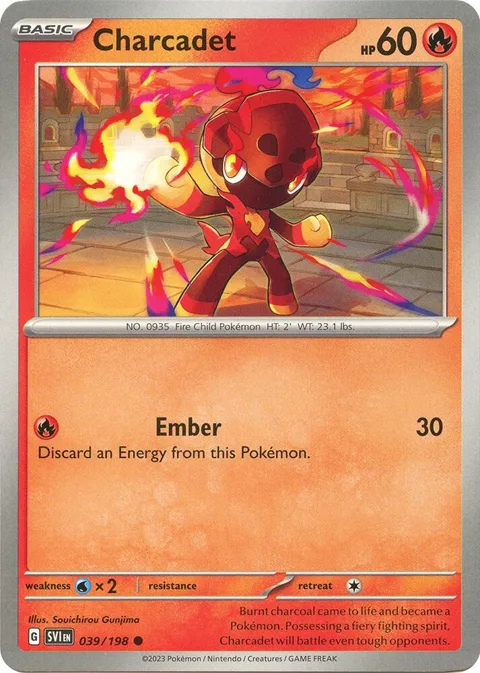 Charcadet #039/198 Pokémon card from Scarlet & Violet Base Set