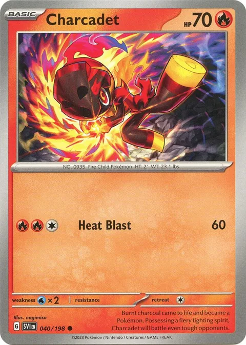 Charcadet #040/198 Pokémon card from Scarlet & Violet Base Set