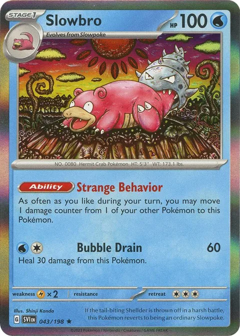 Slowbro #043/198 Holofoil Pokémon card from Scarlet & Violet Base Set