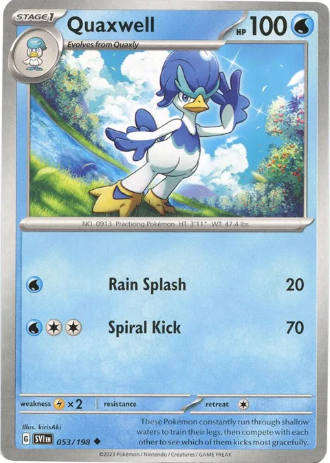 Quaxwell #053/198 Pokémon card from Scarlet & Violet Base Set