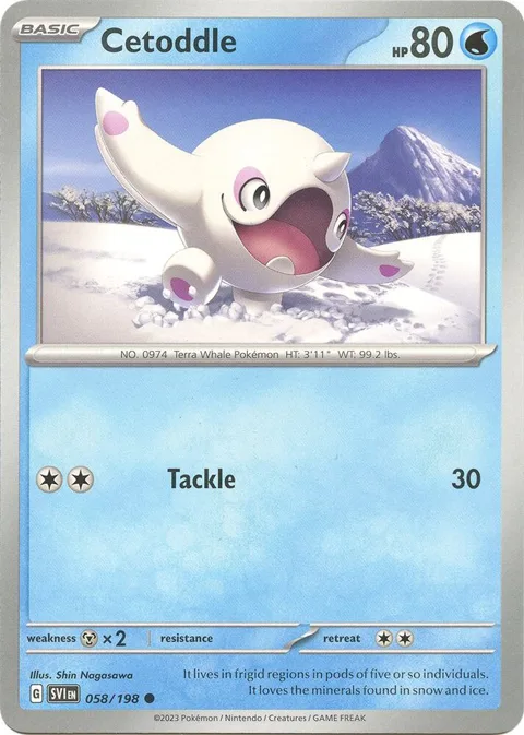 Cetoddle #058/198 Pokémon card from Scarlet & Violet Base Set