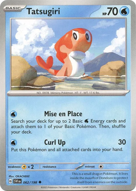 Tatsugiri #062/198 Reverse Holofoil Pokémon card from Scarlet & Violet Base Set