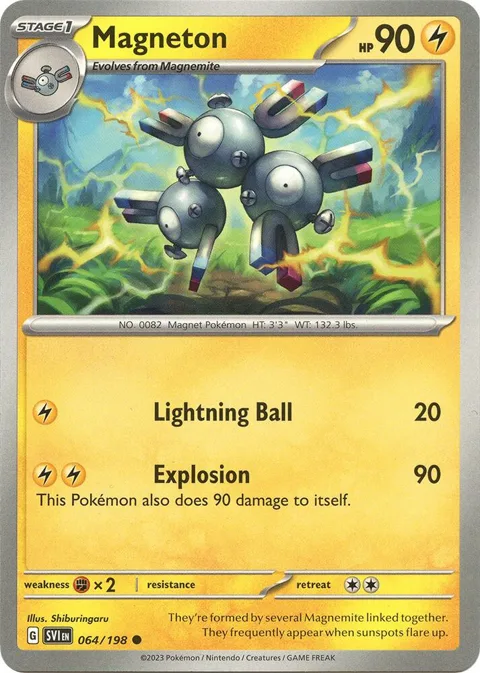 Magneton #064/198 Pokémon card from Scarlet & Violet Base Set