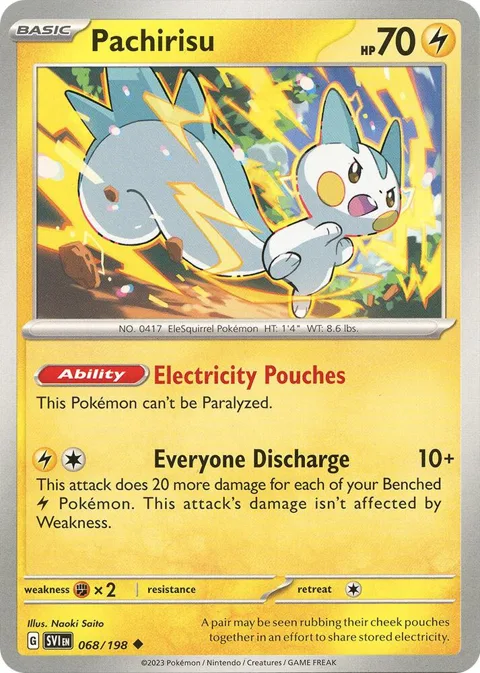 Pachirisu #068/198 Pokémon card from Scarlet & Violet Base Set