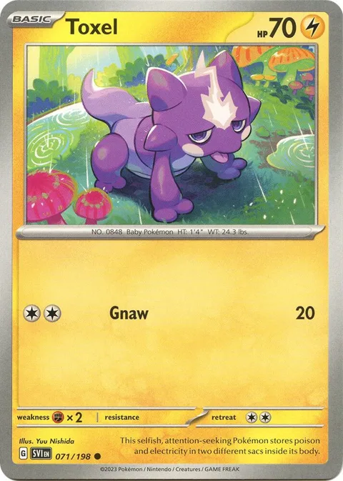Toxel #071/198 Pokémon card from Scarlet & Violet Base Set