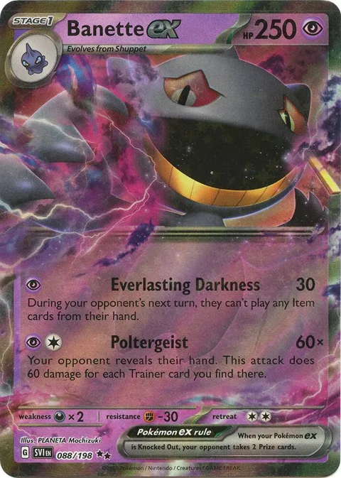 Banette ex #088/198 Holofoil Pokémon card from Scarlet & Violet Base Set