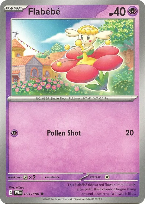 Flabebe #091/198 Pokémon card from Scarlet & Violet Base Set