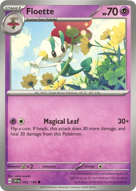 Floette #092/198 Pokémon card from Scarlet & Violet Base Set