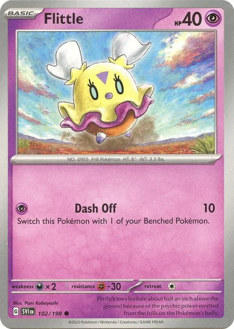 Flittle #102/198 Pokémon card from Scarlet & Violet Base Set