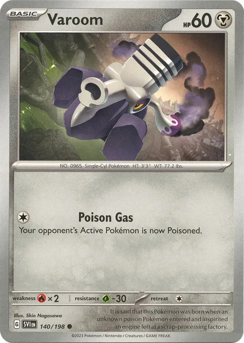 Varoom #140/198 Pokémon card from Scarlet & Violet Base Set