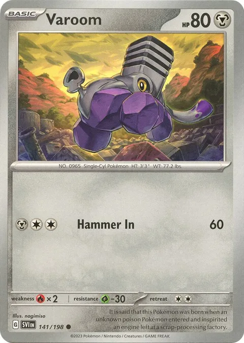Varoom #141/198 Pokémon card from Scarlet & Violet Base Set