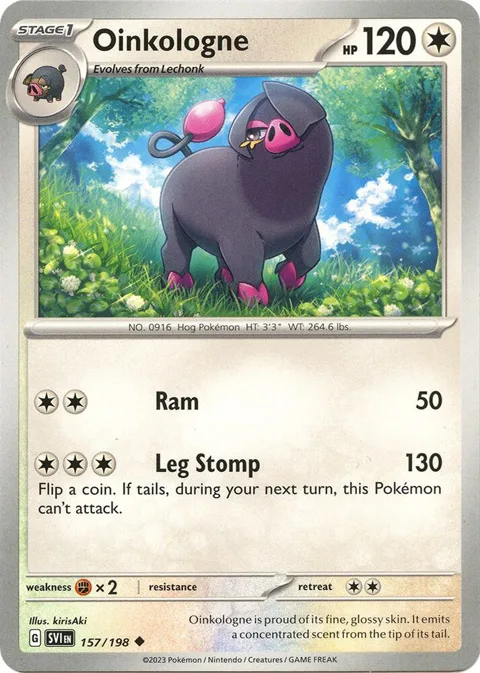 Oinkologne #157/198 Pokémon card from Scarlet & Violet Base Set