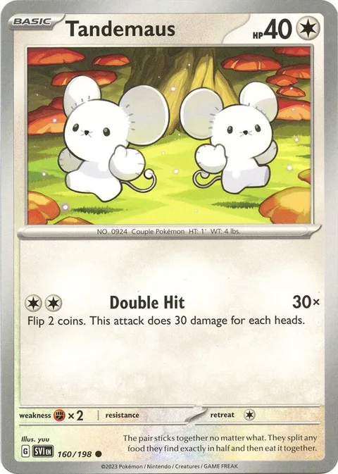 Tandemaus #160/198 Pokémon card from Scarlet & Violet Base Set