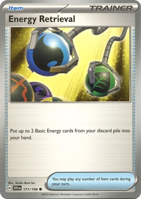 Energy Retrieval #171/198 Reverse Holofoil Pokémon card from Scarlet & Violet Base Set