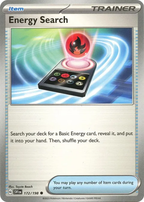 Energy Search #172/198 Pokémon card from Scarlet & Violet Base Set