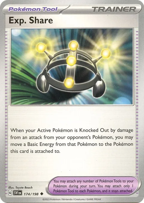 Exp. Share #174/198 Reverse Holofoil Pokémon card from Scarlet & Violet Base Set