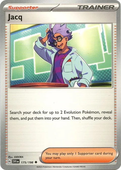 Jacq #175/198 Reverse Holofoil Pokémon card from Scarlet & Violet Base Set