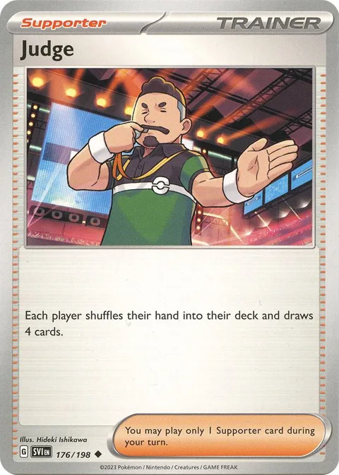 Judge #176/198 Pokémon card from Scarlet & Violet Base Set