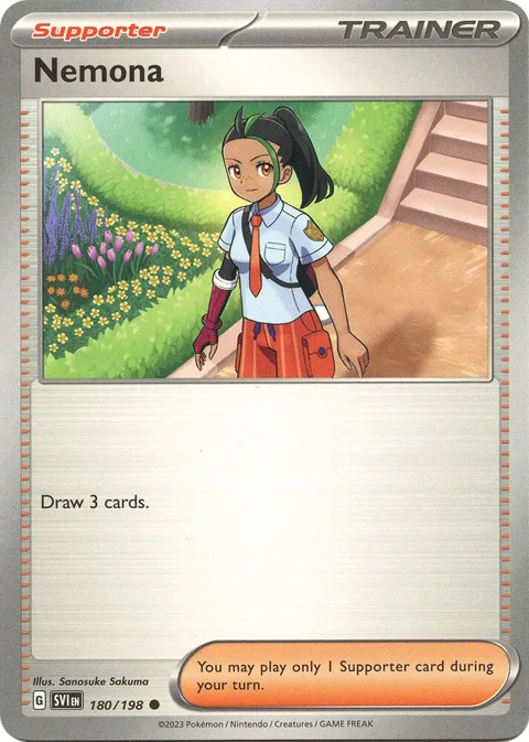 Nemona #180/198 Reverse Holofoil Pokémon card from Scarlet & Violet Base Set