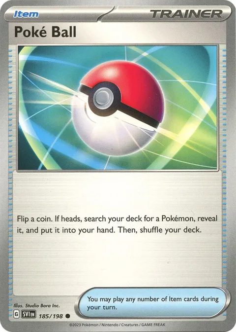 Poke Ball #185/198 Pokémon card from Scarlet & Violet Base Set
