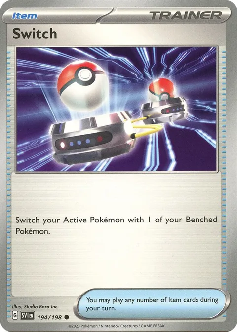 Switch #194/198 Reverse Holofoil Pokémon card from Scarlet & Violet Base Set