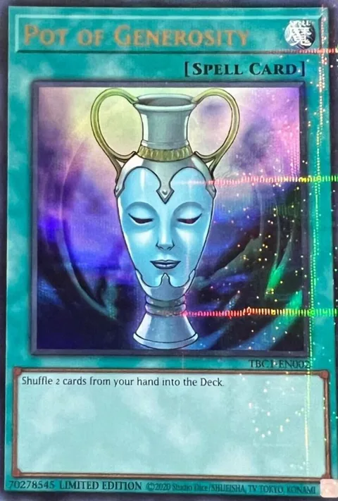 Pot of Generosity TBC1-EN002 Yu-Gi-Oh card from The Pot Collection