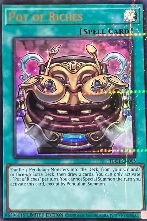 Pot of Riches TBC1-EN005 Yu-Gi-Oh card from The Pot Collection