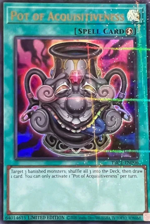 Pot of Acquisitiveness TBC1-EN006 Yu-Gi-Oh card from The Pot Collection