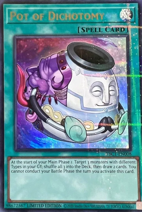 Pot of Dichotomy TBC1-EN008 Yu-Gi-Oh card from The Pot Collection